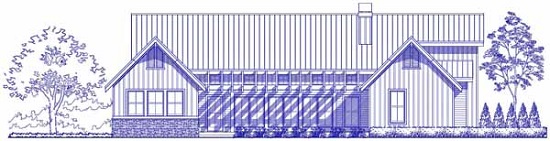 Farmhouse Flexroom Site Plan Rear